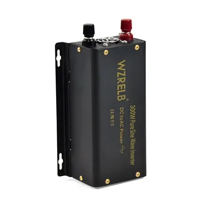 300W 純粋な正弦波インバーター — 12VDC ~ 110V/120AC (50Hz)