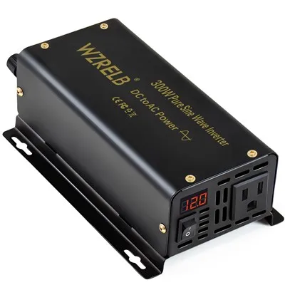 300W 純正弦波インバーター — 12VDC から 220V/230V/240VAC (50Hz)