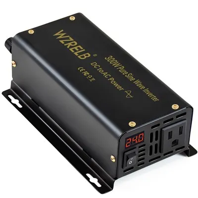 300W 純粋な正弦波インバーター — 24VDC ~ 110/120VAC (60Hz)